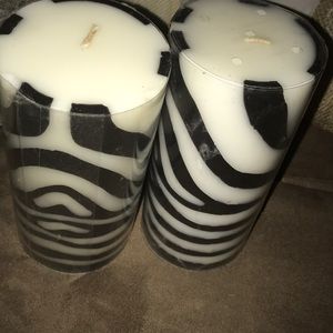 Zebra Print Candles